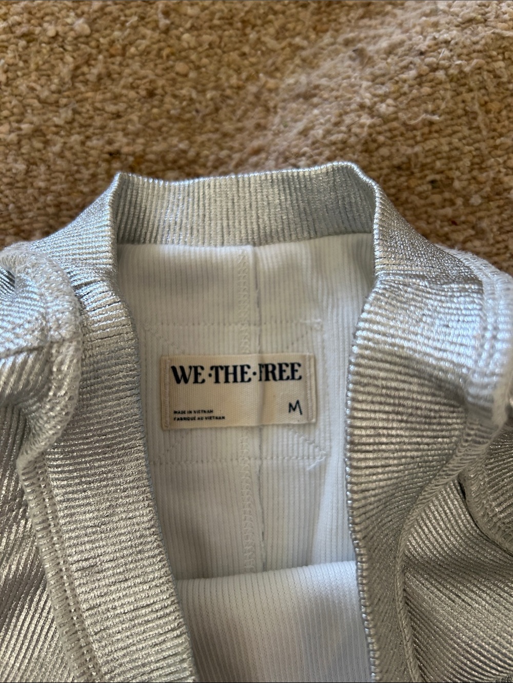 We The Free Ribbed Tank Top — Silver - Picture 3 of 7